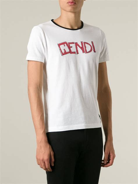 fendi white long sleeve|Fendi t shirts.